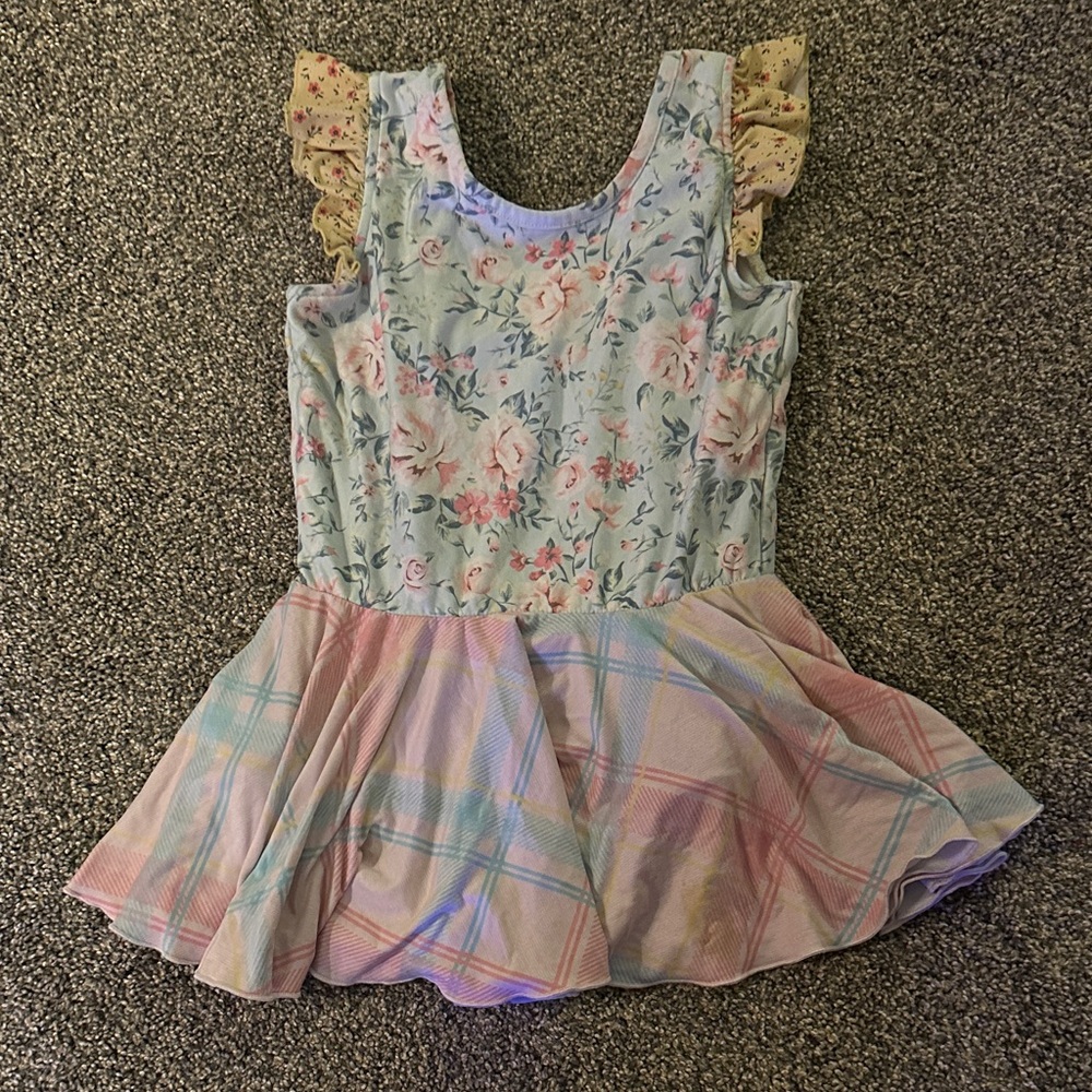 cheeky plum skirted leotard